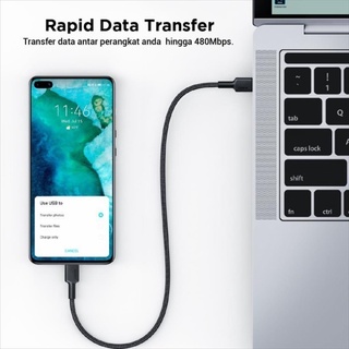 Dây Cáp Sạc Aukey 30cm 3A USB TYPE-C CB-CMD39