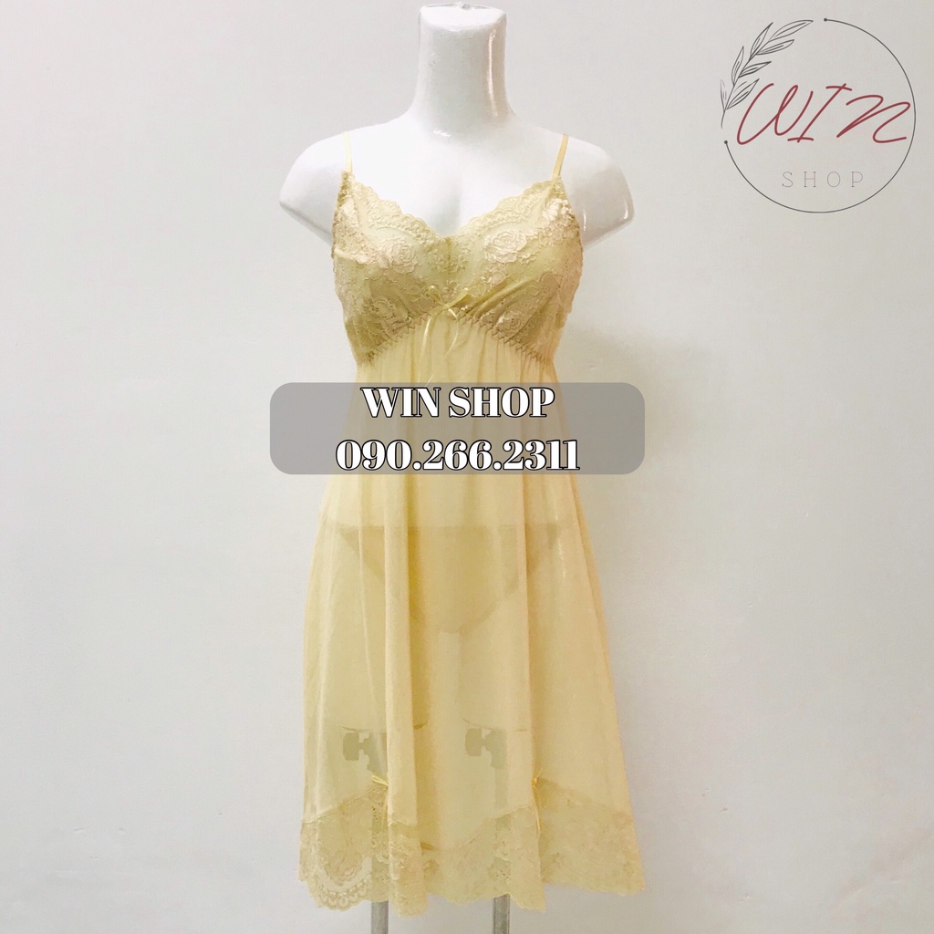 ĐẦM NGỦ LƯỚI REN XUYÊN THẤU KÈM CHIP DÂY SEXY (MÃ ĐẦM 121)