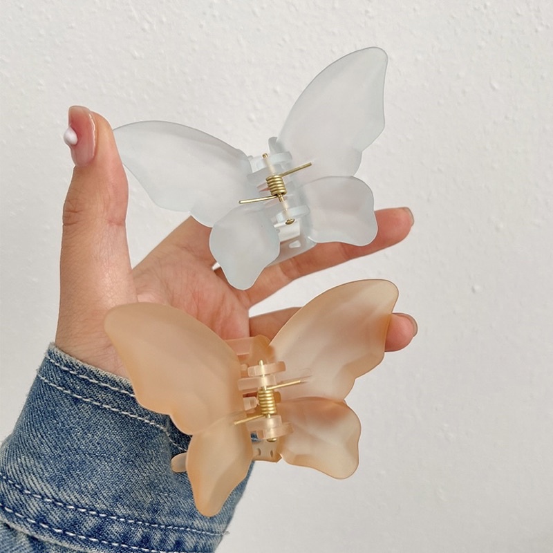 Kẹp tóc càng cua hình bướm 3D nhám Loli