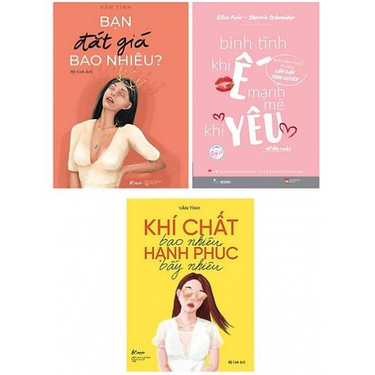 Sách Combo Bạn Đắt Giá Bao Nhiêu, Khí Chất Bao Nhiêu - Hạnh Phúc Bấy Nhiêu và Bình Tĩnh Khi Ế, Mạnh Mẽ Khi Yêu