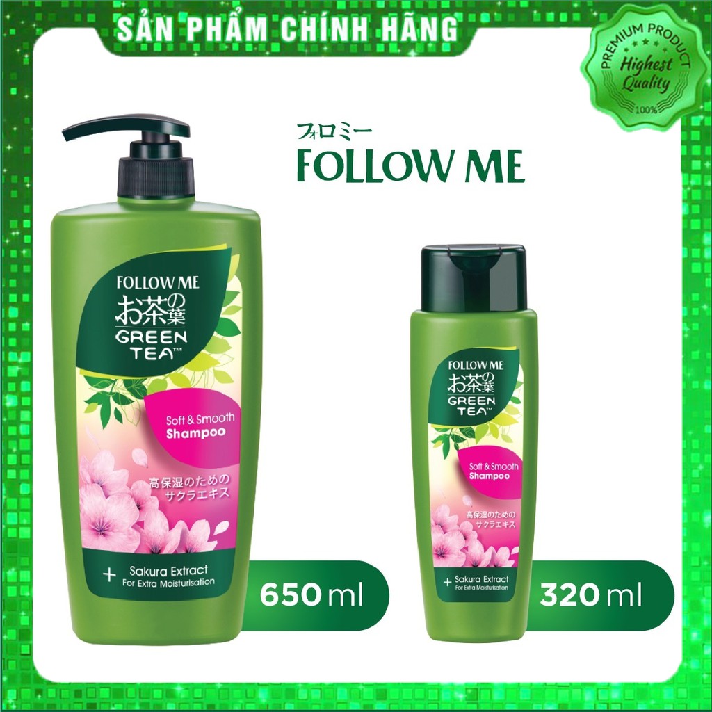 Dầu Gội Đầu Suôn Mượt Trà Xanh Thế Hệ Mới Follow Me Soft & Smooth