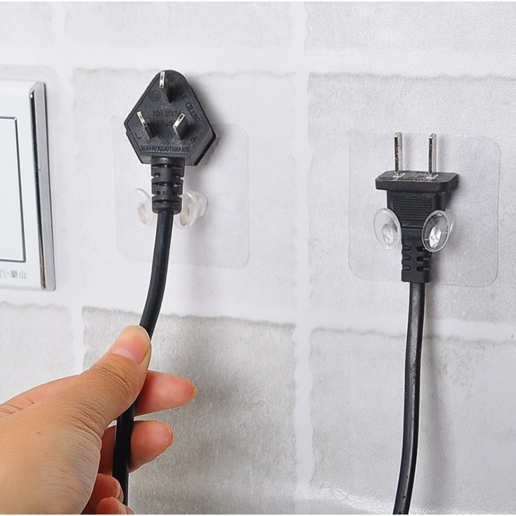 Móc dán tường treo phích cắm điện tiện ích