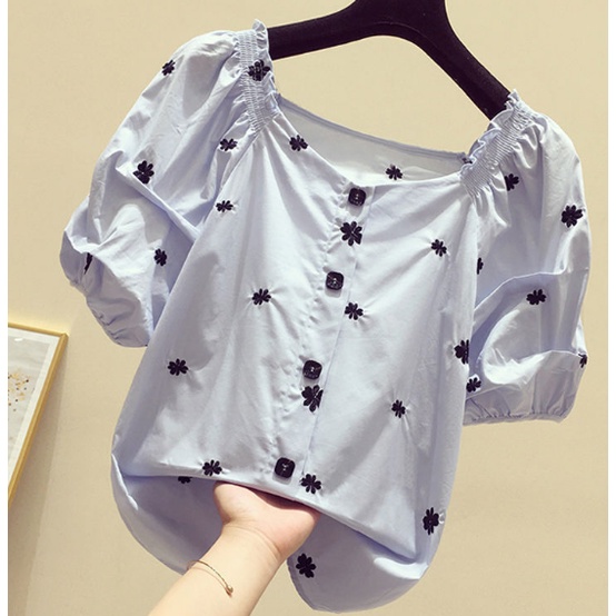 Áo Sơ Mi Chiffon Tay Ngắn In Họa Tiết Hoa Phong Cách Phương Tây Thời Trang Cho Nữ | BigBuy360 - bigbuy360.vn
