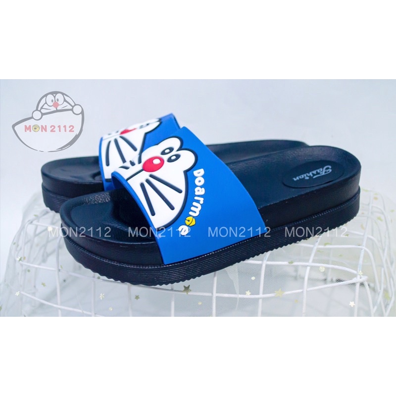 Dép Doraemon Doremon nữ đế cao 4 phân hoạ tiết dễ thương