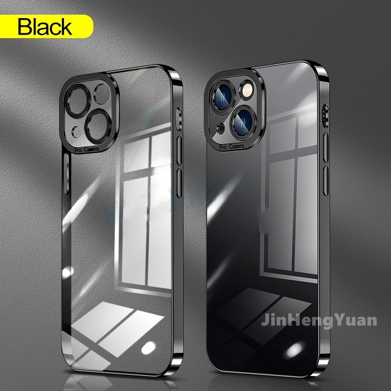 Ốp điện thoại silicon mềm trong suốt mạ điện thích hợp cho iphone 13 12 mini 11 pro max xr xs 7 8 plus