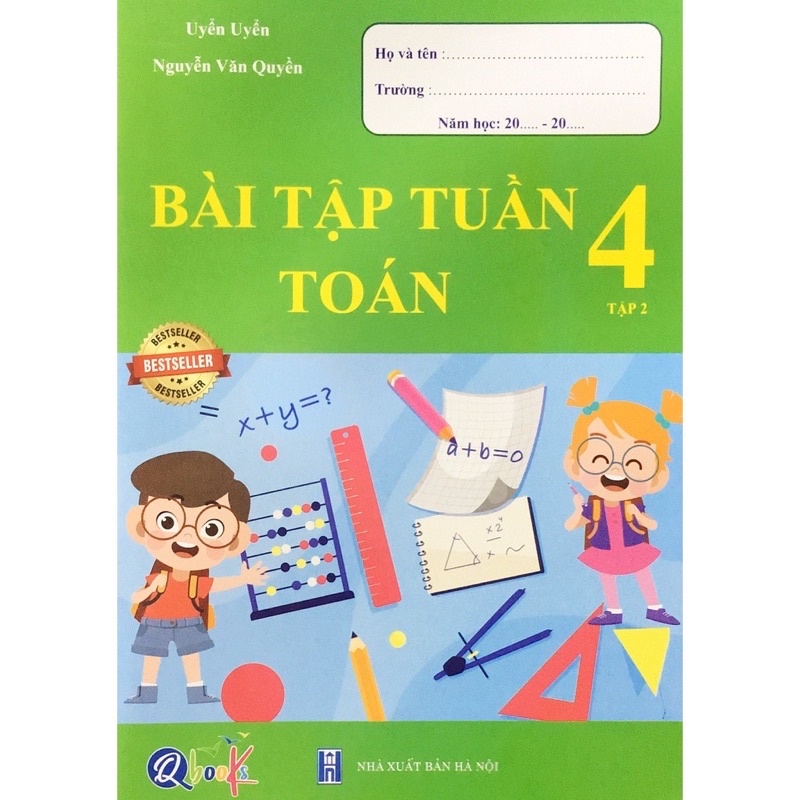 Sách - (Combo 2 tập) Bài Tập Tuần Toán 4