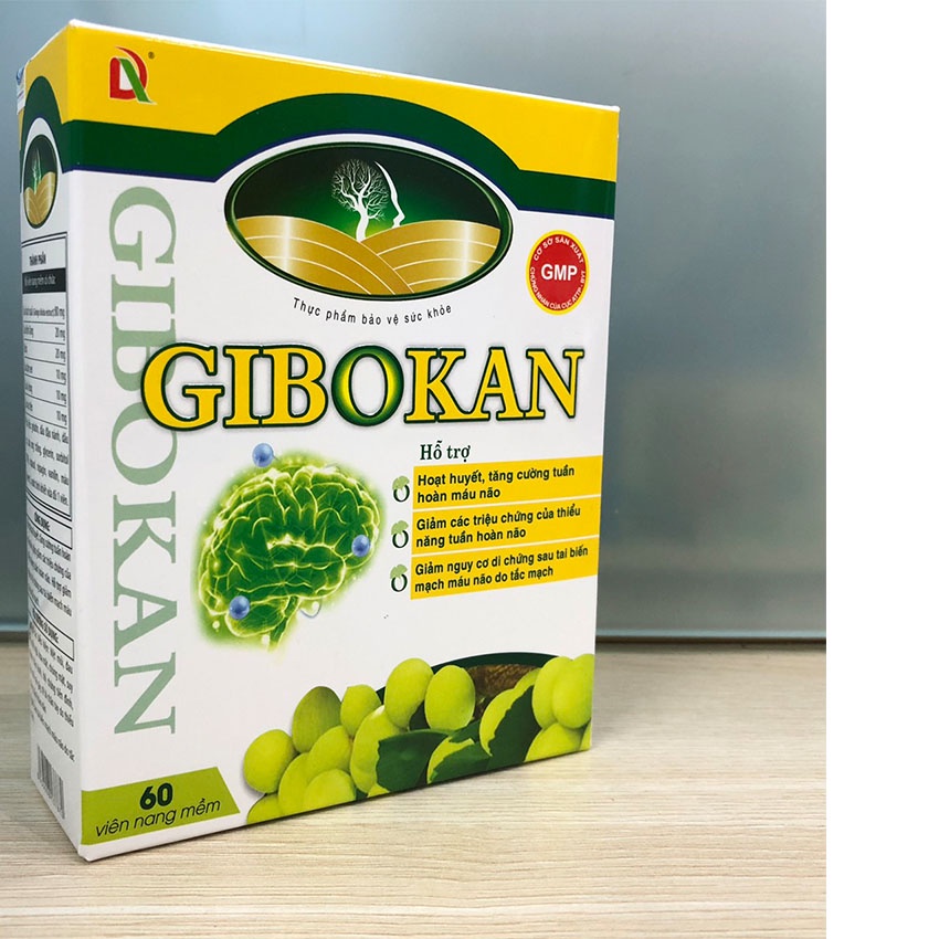 GIBOKAN giúp giảm các triệu chứng của thiểu năng tuần hoàn não hộp 60 viên , Gia Hân