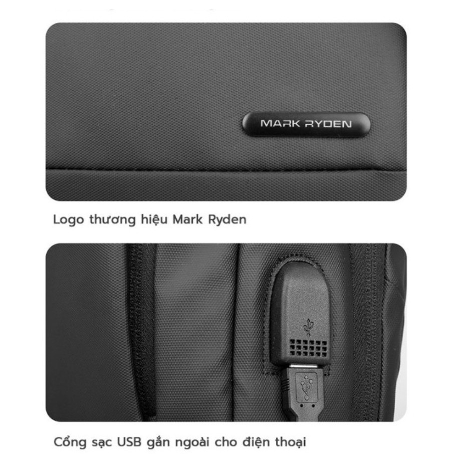 Balo Mark Ryden - MOCHILA thế hệ mới 2021 đựng laptop 15inch kiêm cặp xách tay 2in1 thông minh