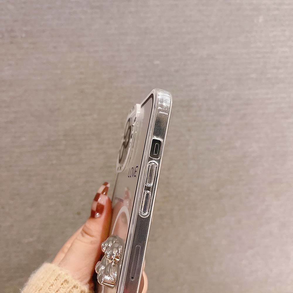 Ốp Điện Thoại Bảo Vệ Chống Va Đập Họa Tiết Gấu Dành Cho iPhone 13 Pro Max 12 XS Max 11 Pro Max 7 Plus
