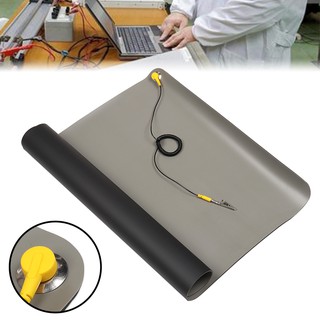 1 Tấm Thảm Lót Nền Đen Chống Tĩnh Điện ESD + Dây Cho Máy Tính Laptop
