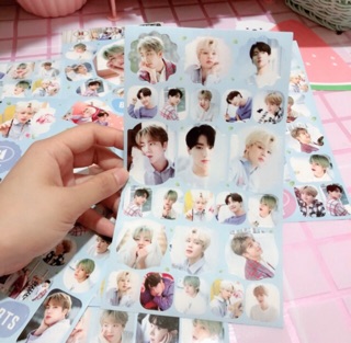 Combo set hình dán decals sticker BTS 12 tấm