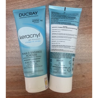 Sữa rửa mặt cho da nhờn mụn Ducray Keracnyl gel moussant