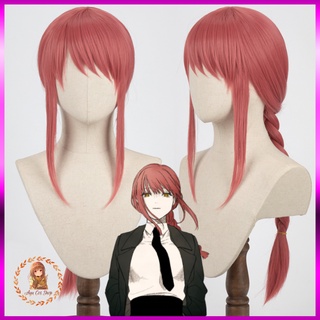 [có sẵn] wig/tóc giả cosplay Makima Chainsaw Man màu đỏ hồng cam