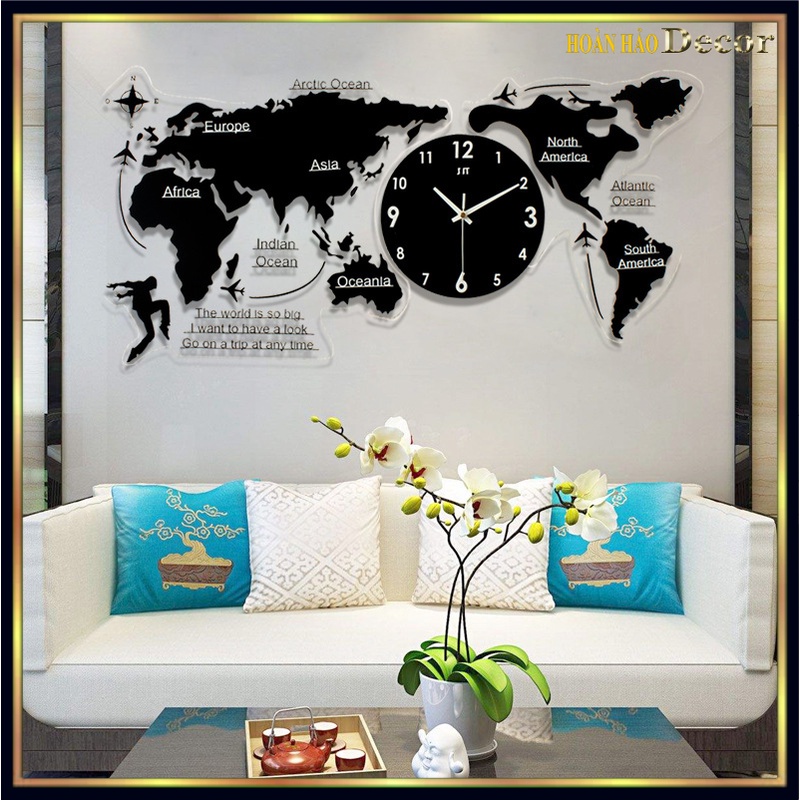 Đồng hồ decor treo tường,đồng hồ treo tường trang trí nhà - Phòng khách - quà tặng tận gia độc đáo,sang trọng,ý nghĩa