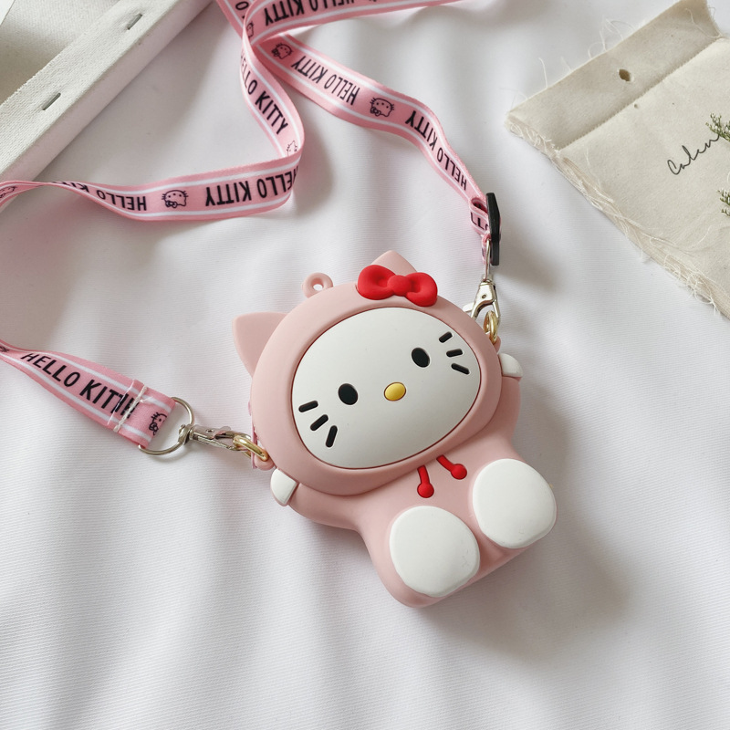 Crossbody Bag Cute Cartoon Hello Kitty Melody Girl's Bags Soft Silicone Bag Mini Messenger Bag Sling Bag