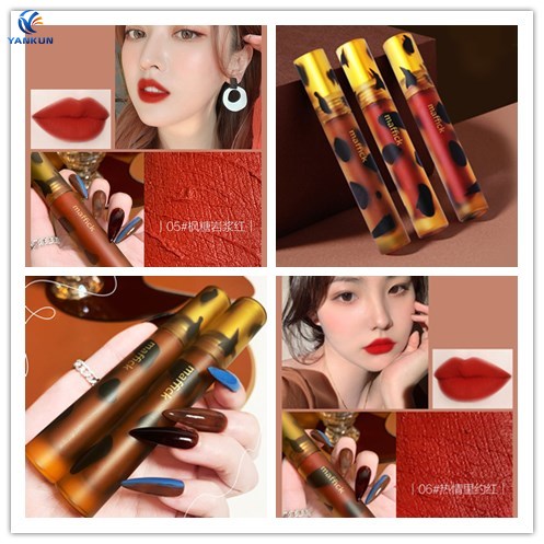 (Hàng Mới Về) Son Môi Màu Lì Dưỡng Ẩm Lâu Trôi Không Dính Ly Tiện Dụng