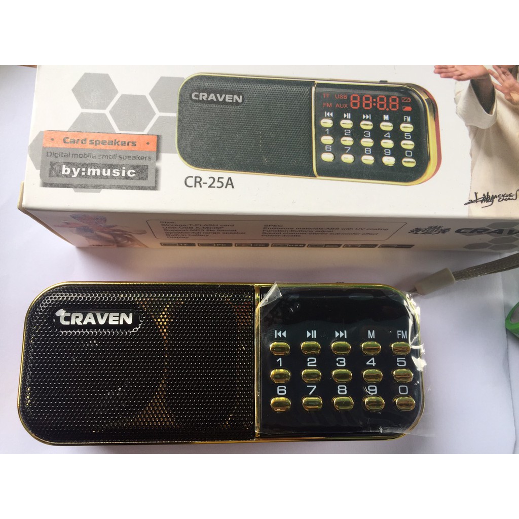 Loa Craven CR-25A, 25A nghe nhạc thẻ nhớ, USB, FM Chính Hãng