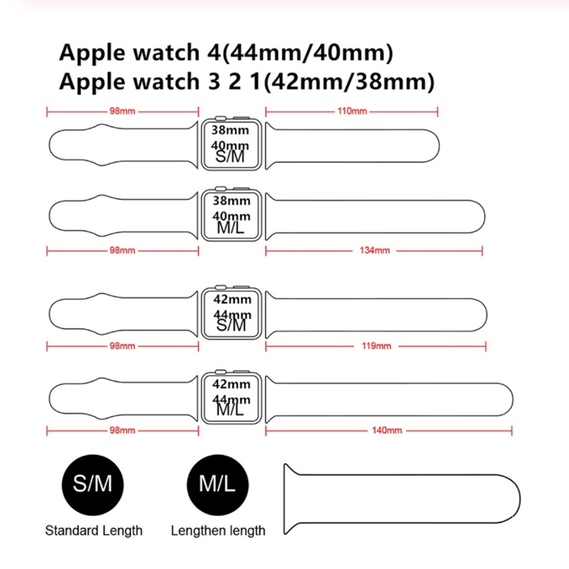 Dây Silicone Khóa Kim Loại Cho Đồng Hồ Apple 42mm / 38mm 3 2 1