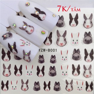 Sticker dán móng nhiều họa tiết hoa,lá khô