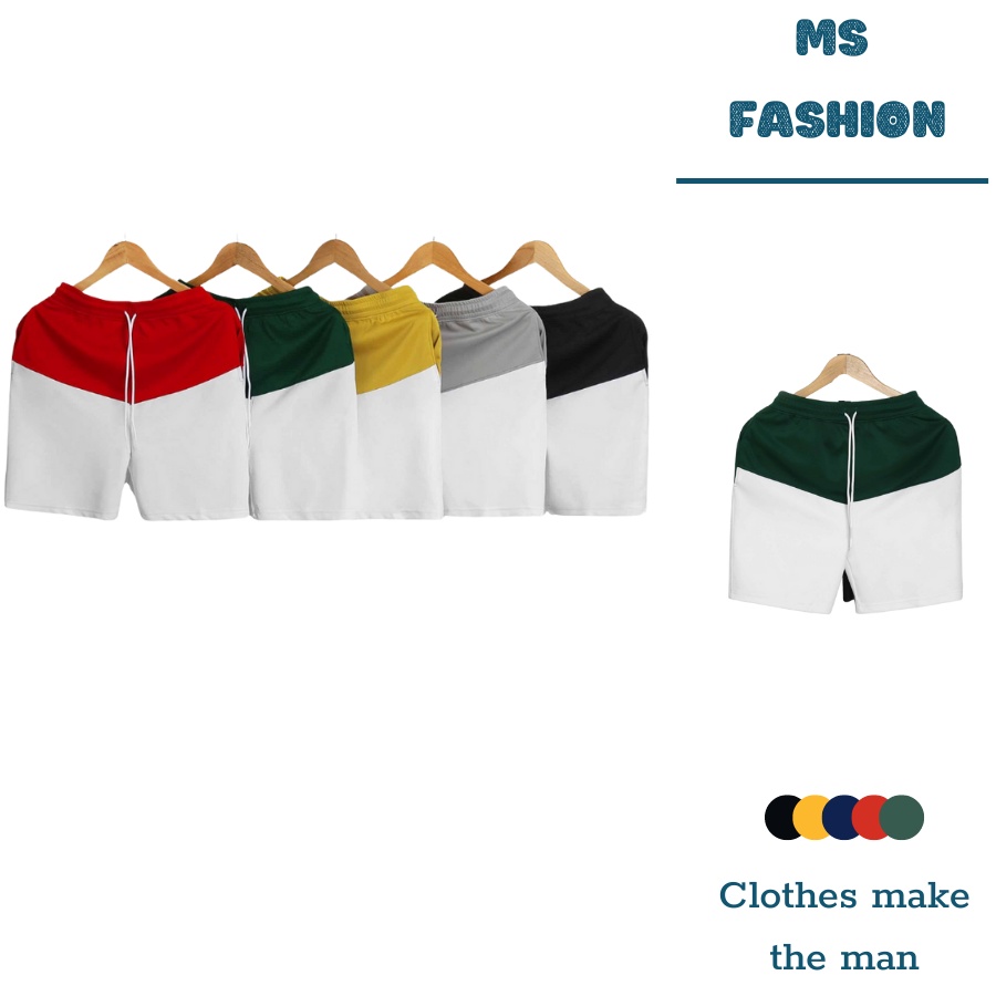 Quần đùi thể thao nam phối màu thời trang nam MENSWEAR ,quần short nam đi biển mùa hè chất mát.