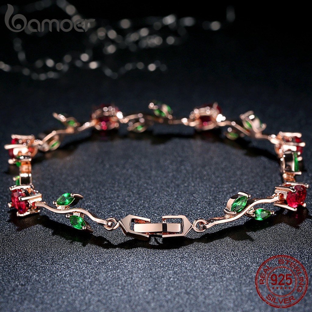 Bamoer Vòng đeo tay đính đá không phai màu kiểu dáng thời trang