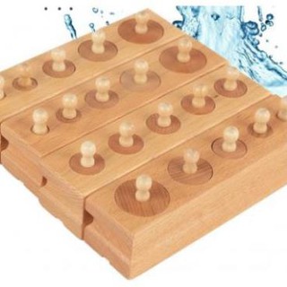 Khối trụ có núm mini montessori