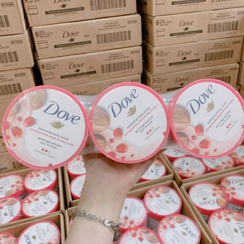 [ Bản Mỹ] Kem tẩy da chết toàn thân Dove Exfoliating Body Polish 298g