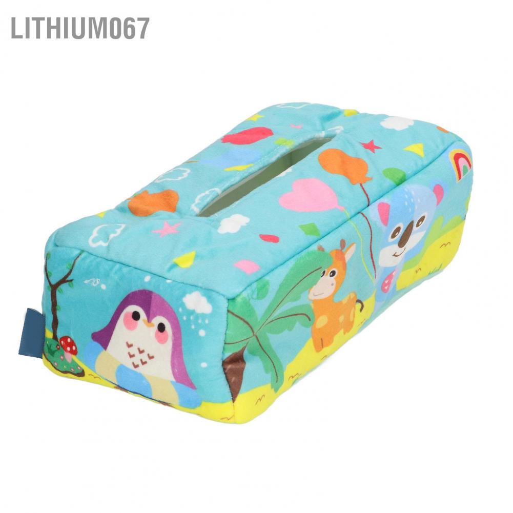 Lithium067 Hộp khăn giấy sang trọng Đồ chơi An toàn Vui vẻ Giáo dục Phát triển giác quan cho trẻ sơ sinh đồ em Quà tặng