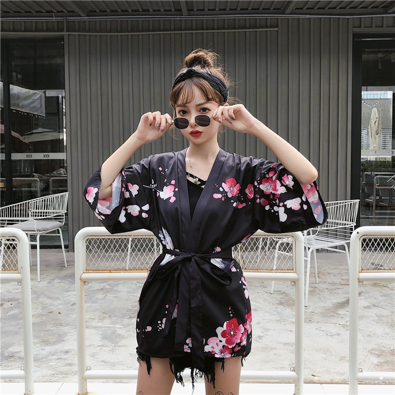 💥 Áo khoác rộng- Áo haori cô gái kimono Nhật bản