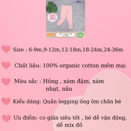 Quần legging bé gái DOKMA quần cho bé gái chất len tăm co giãn cực tốt, mẫu mới 2021