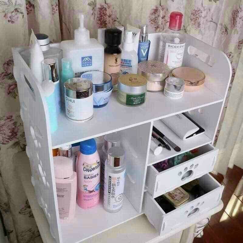 KỆ MỸ PHẨM GỖ HÌNH CHÂN CHÓ DÀNH CHO CHỊ EM GÁI MẦN ĐẸP