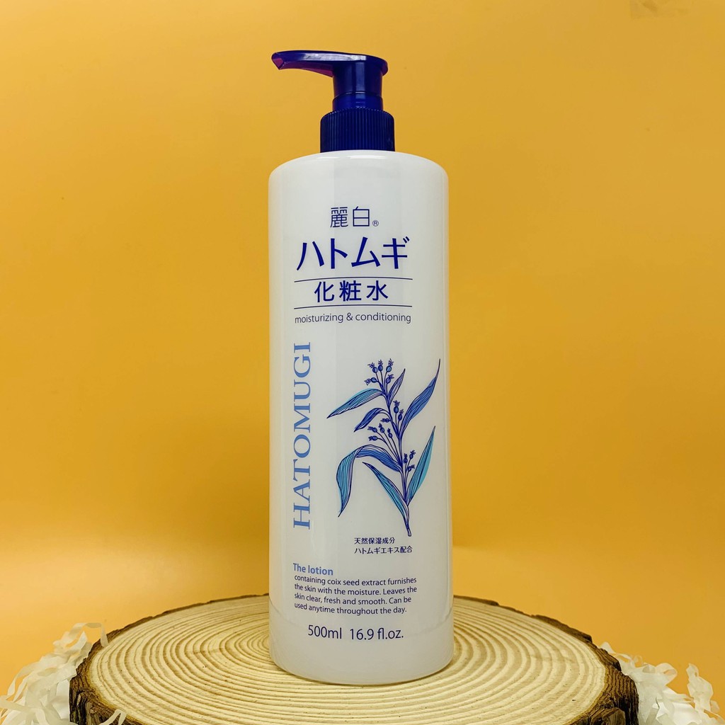 Nước hoa hồng Toner HATOMUGI Hạt Ý Dĩ Nhật Bản Dưỡng Ẩm Trắng Da 500 ml