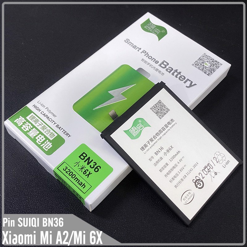 Pin Suiqi Li-ion thay thế cho Xiaomi Mi 6X / Mi A2 (BN36) 3200mAh