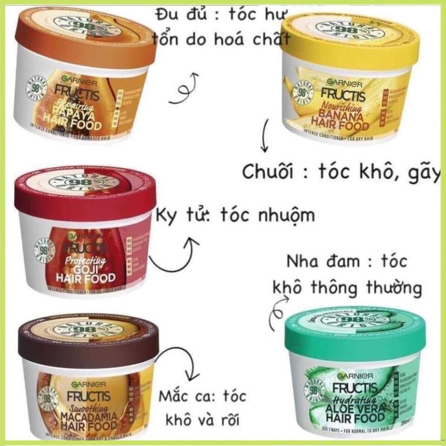 Kem ủ và dưỡng tóc đa công dụng Garnier Fructis Hair Food Mask 390ml