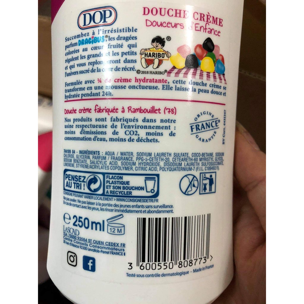 Sữa tắm DOP Douche Creme Pháp 250ml CHÍNH HÃNG XÁCH TAY
