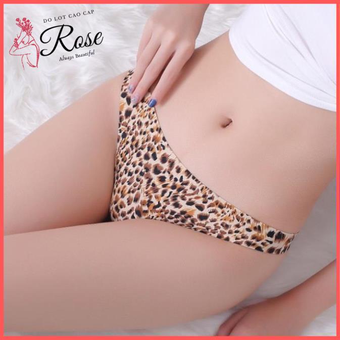 SET 5 Quần Lọt Khe Cao Cấp Họa Tiết Báo Âu Mỹ Quần Lót KHÔNG ĐƯỜNG MAY Rose 86308