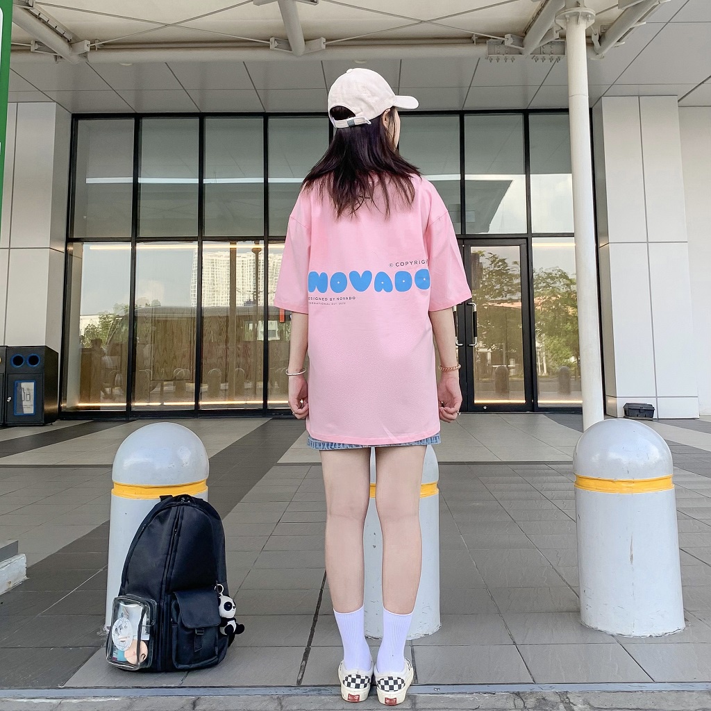 Áo Thun Unisex Local Brand Novado Fashion Basic Cotton 4 Chiều Nam / Nữ Form Rộng Thoáng Mát Hồng N18H-LG