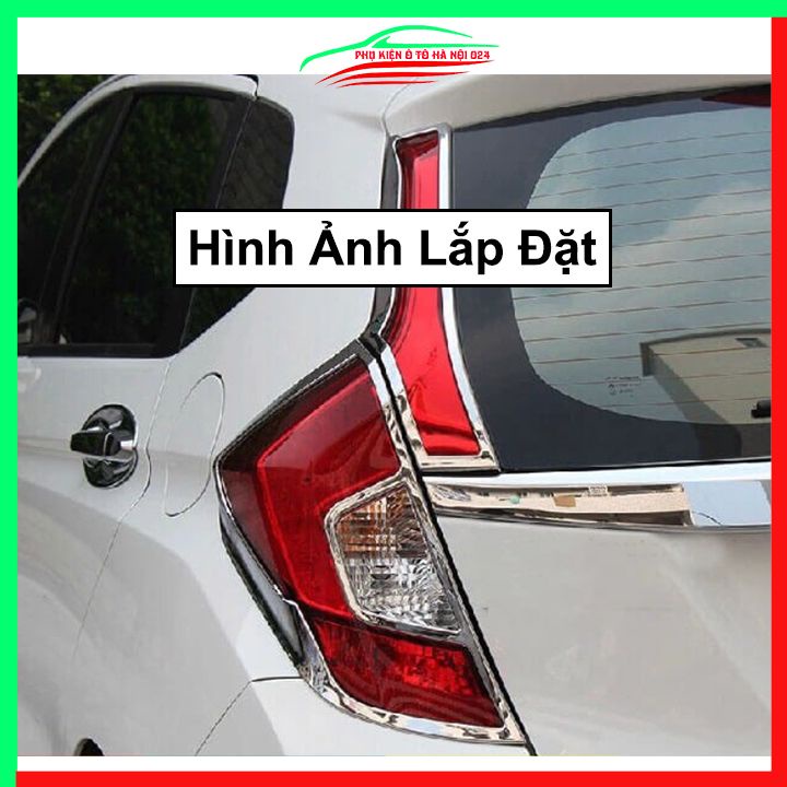Ốp viền đèn pha hậu mạ crom Honda Jazz chống trầy trang trí bảo vệ xe