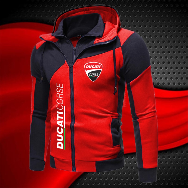 Áo Khoác Hoodie Ducati Corse Moto Gp Phối Khóa Kéo Đôi Thời Trang Mùa Đông Dành Cho Nam