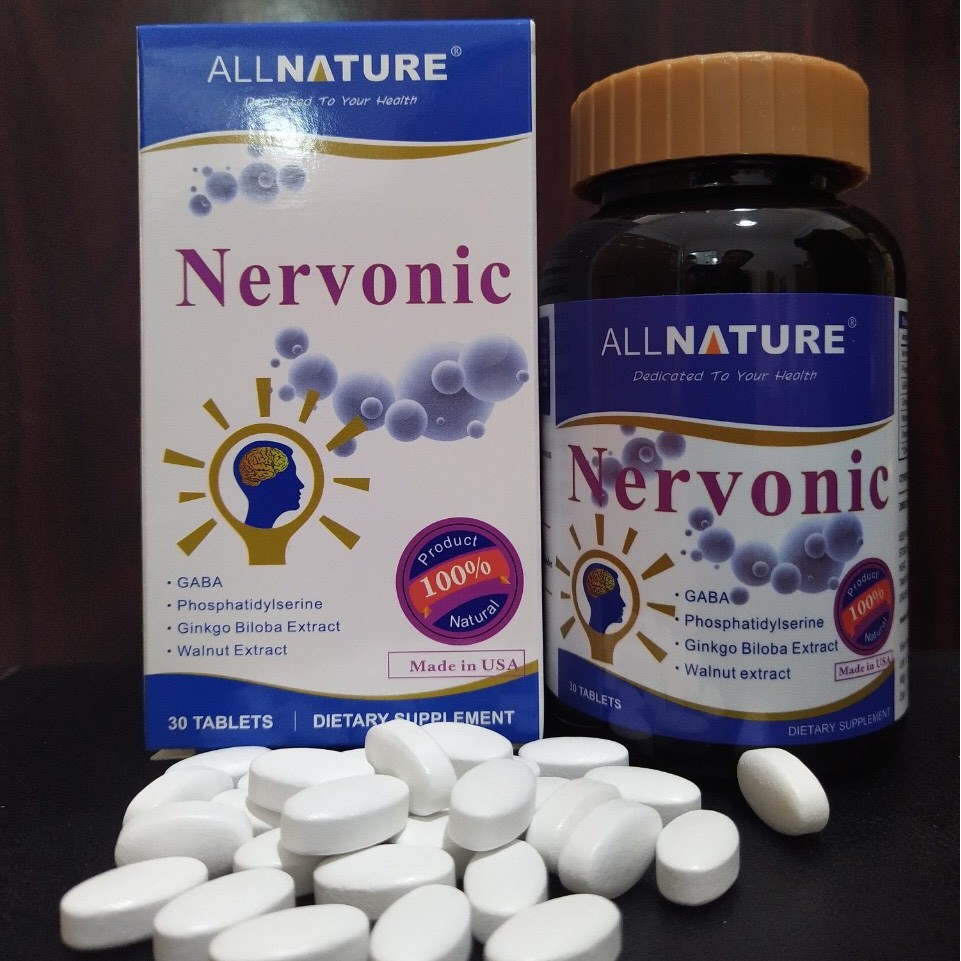 Viên bổ não Nervonic allnature – Tăng cường trí nhớ, giúp hoạt huyết và cải thiện trí não (30 viên)