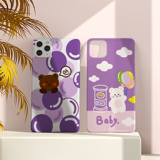 Ốp VSMART Joy/Star/Active/Live/Bee/Aris | 5/4/3/2/1/Plus/pro |Vỏ lưng điện thoại Vinsmart mẫu thỏ và gấu màu tím cute