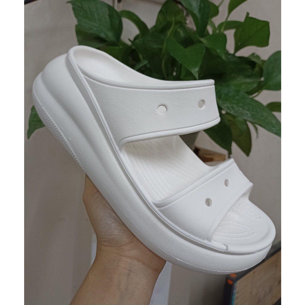 Dép CROCS 2 quai ngang đế cao