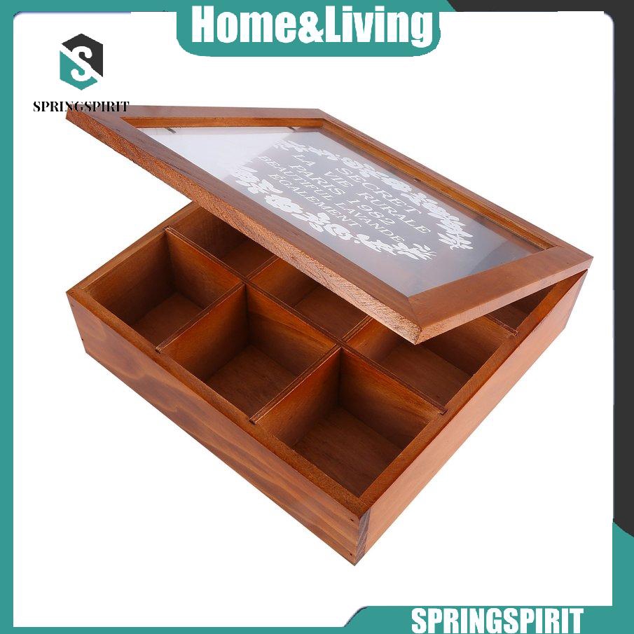Hộp đựng đồ đa năng 9 ngăn  bằng tre tự nhiên - Hộp chia đồ đa năng cao cấp xuất khẩu