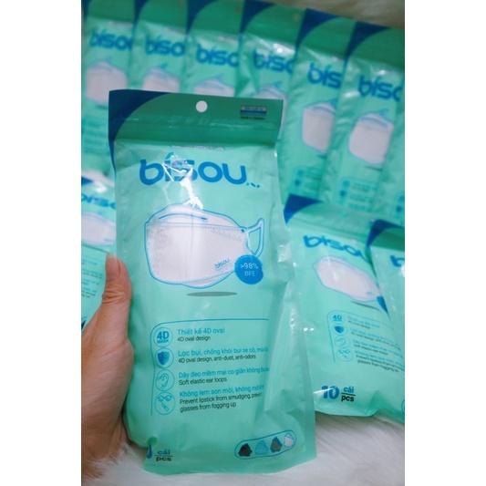 KHẨU TRANG Y TẾ BISOU KF94 - HỘP 30C