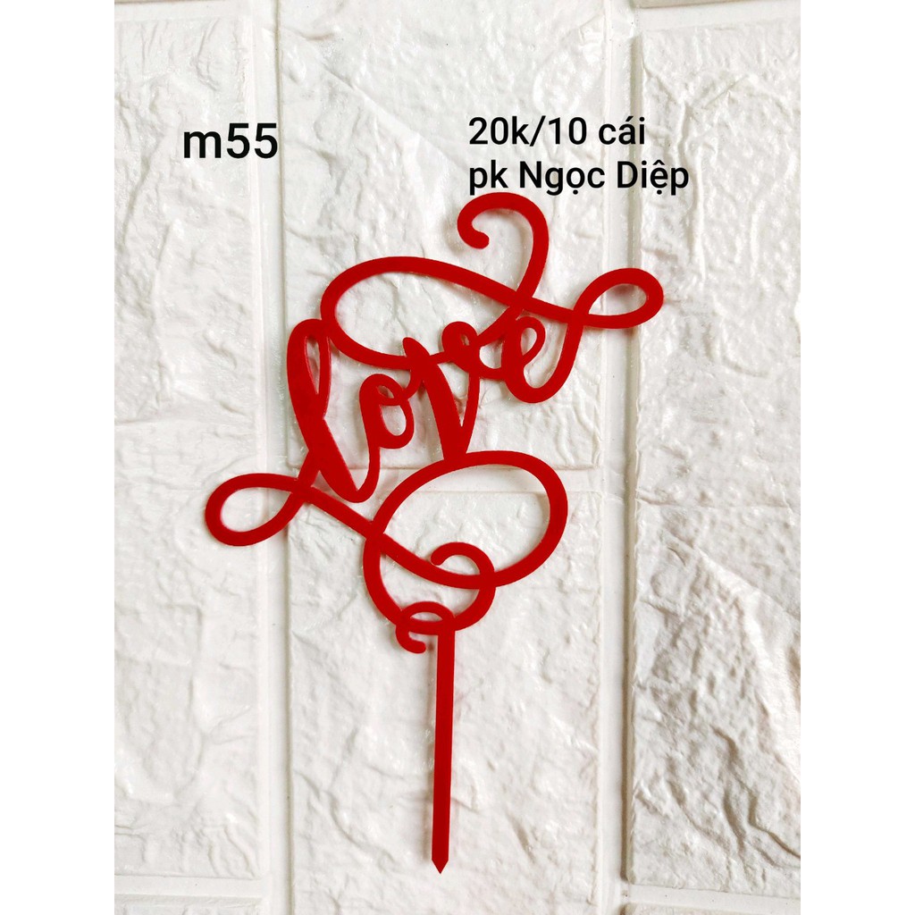 10 chữ Mi ka chữ love đỏ
