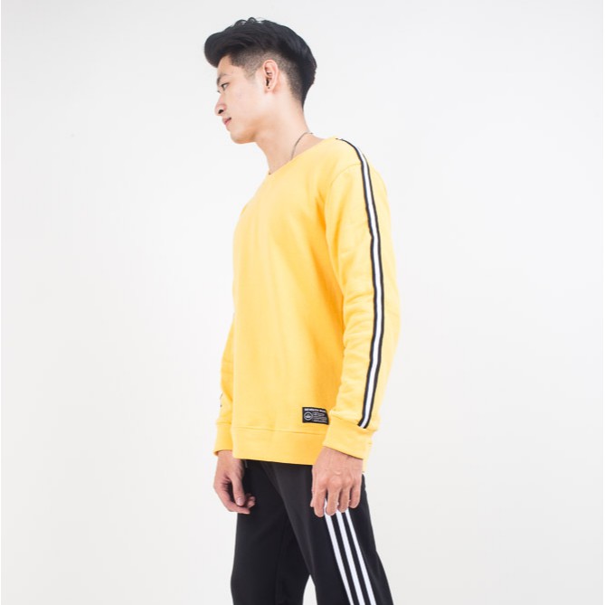 Áo Sweater nam nữ phối sọc City Cycle - Áo nỉ sợi cotton kiểu dáng Unisex Local Brand