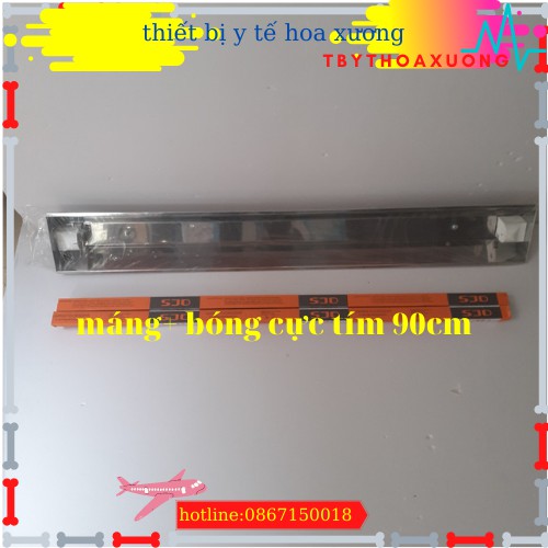 [COMBO Máng + Bóng UV 90cm ] Đèn Cực Tím Diệt Khuẩn Không Khí - Inox - Chất Lượng