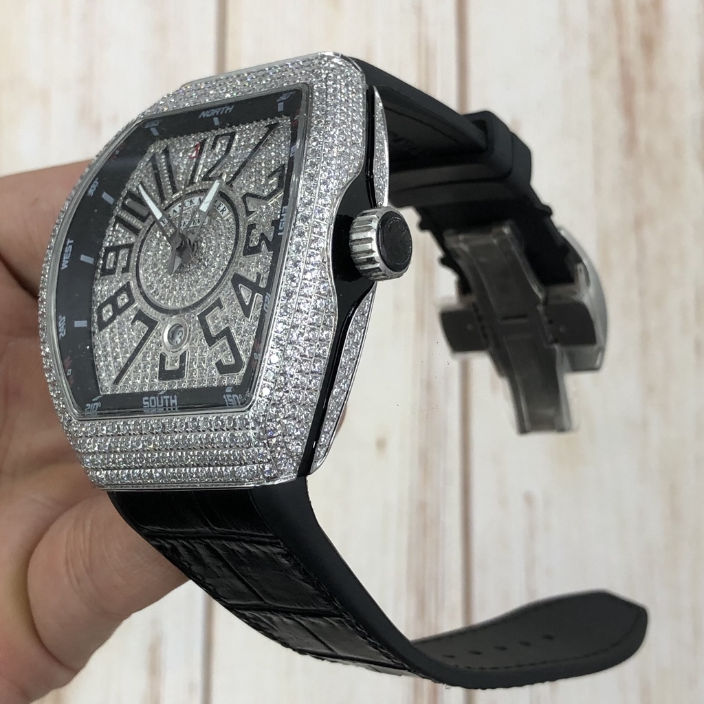Đồng Hồ Nam FM VANGUARD Full Đá Máy Cơ Automatic, Size 44x55mm Chống Nước Chống Xước [Bảo Hành 18 Tháng - 1 Đổi 1 15 Ngà