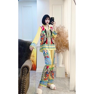 Pyjama dài hoạ tiết 116 cao cấp