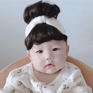 băng đô turban tóc giả cho bé